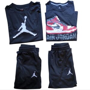 Air Jordan Bundle: 2 Jogger Pants, 2 T-shirts, L & XL 12-13 Set, Jumpman Dri-fit